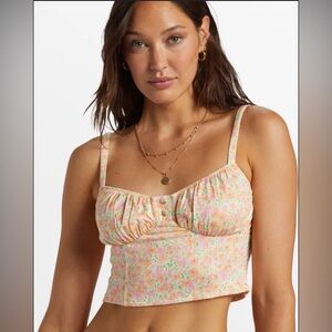 Billabong Sweet Days Fitted Tank Sz L NWT